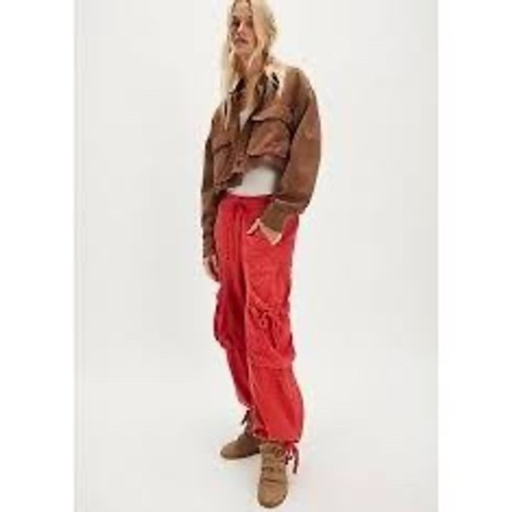 Free People Ashton Parachute Pants Red Clay XS New With Tags